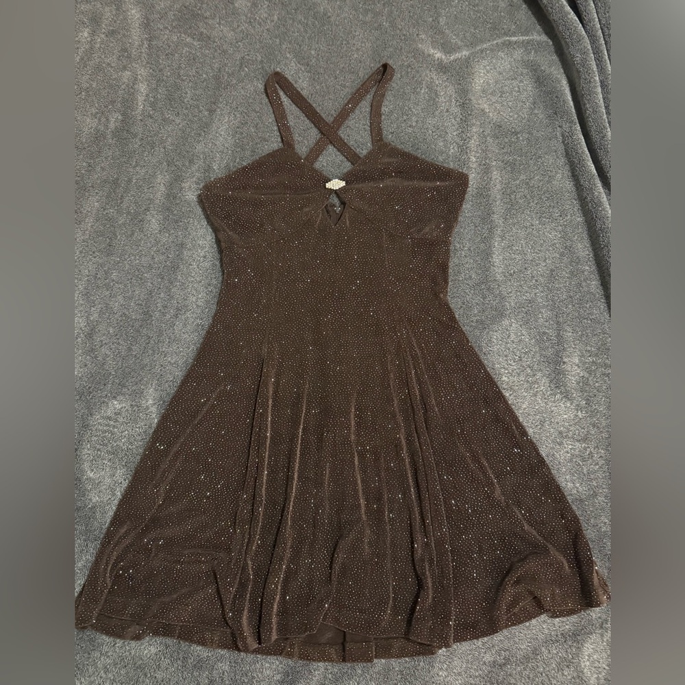 Elegant Brown Women's Dress vintage